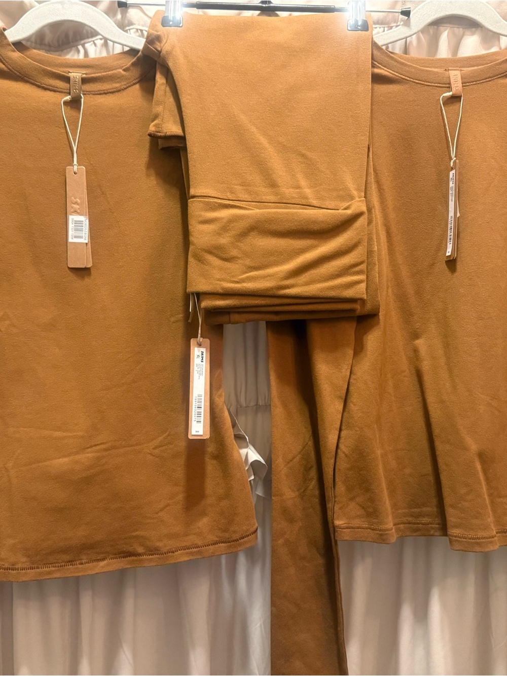 SKIMS 3 piece Cotton Jersey Set CHAI- SOLD OUT- BNWT